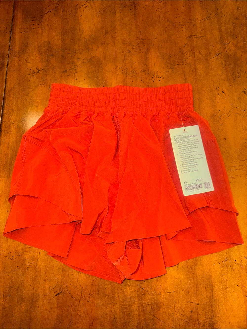 lululemon Shake It Out High-Ride Run Short 2.5” XS - Autumn Rust